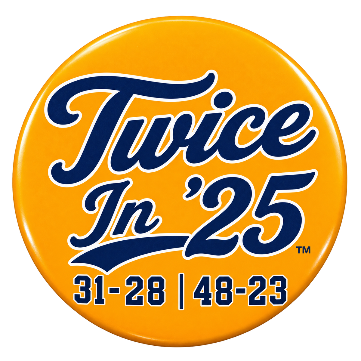 Twice In '25 3-Inch Button with Clothing Magnetic