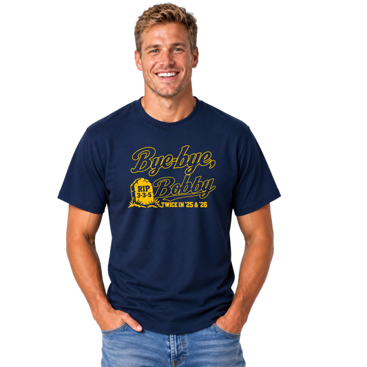 RIP Bobby T-Shirt & FREE Koozie! (Navy)