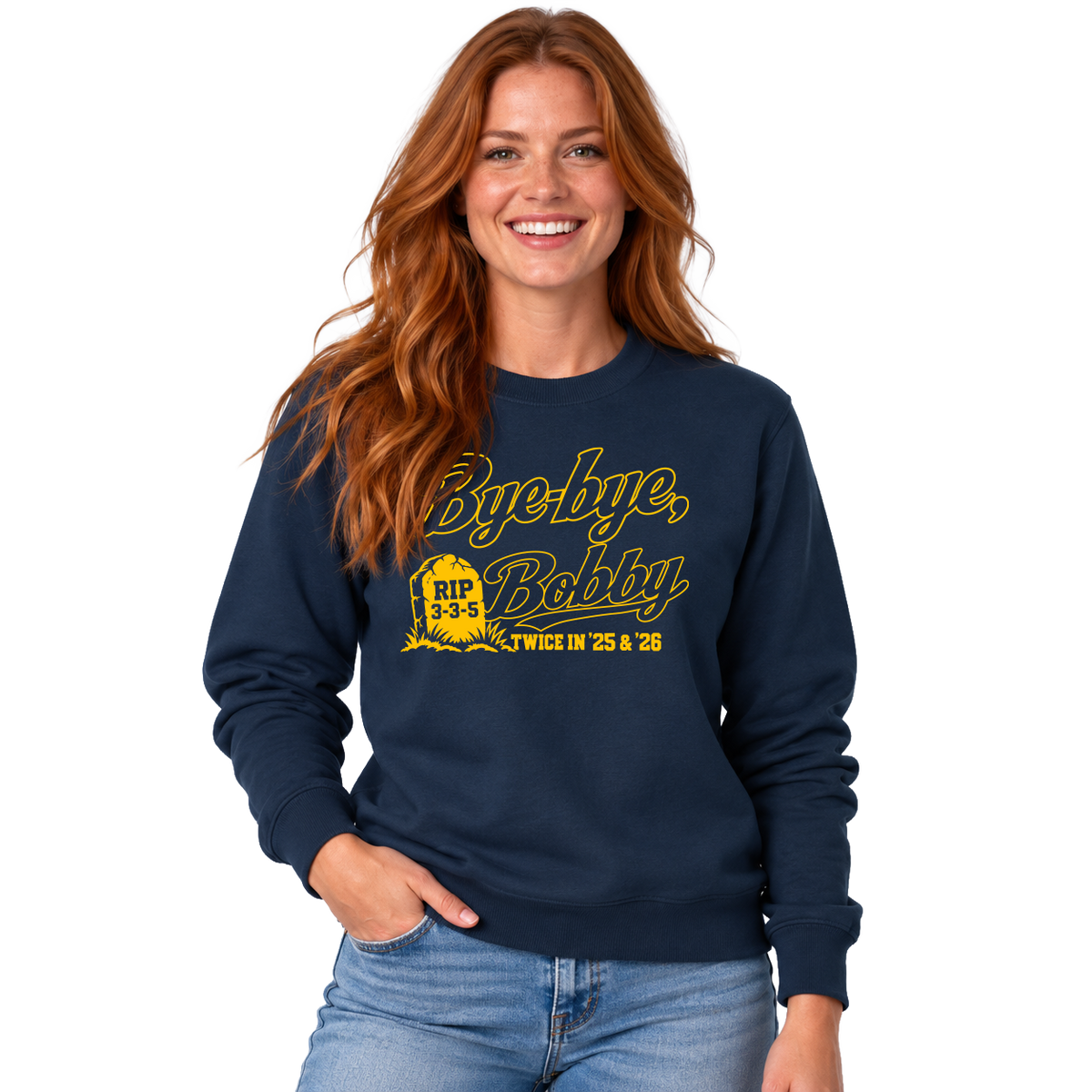 RIP Bobby 10 oz Heavyweight Sweatshirt & FREE Koozie! (Navy)